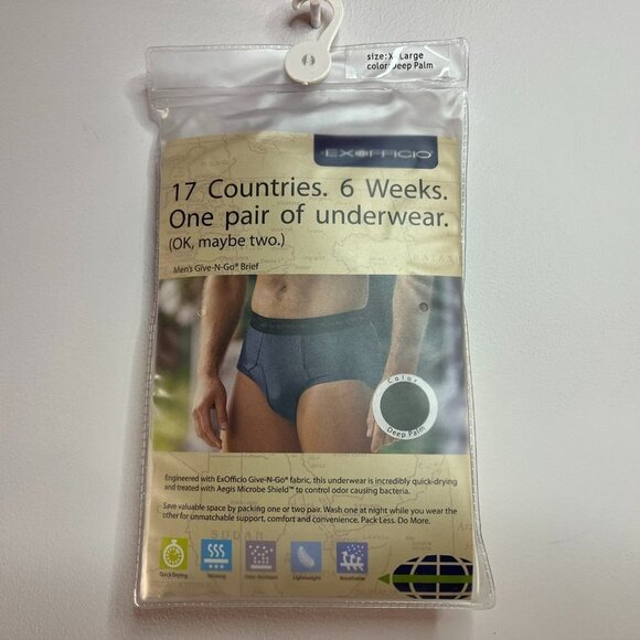 ExOfficio Men's Deep Palm Give-N-Go Briefs - Size XXL (44-46) - NWT - Picture 2 of 5